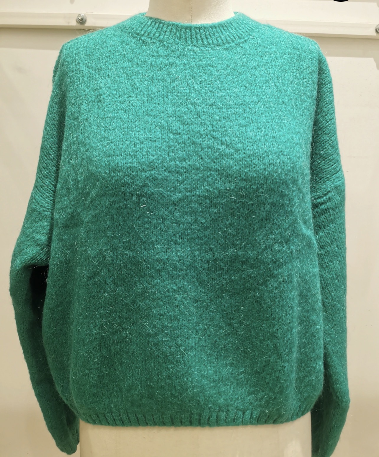 Green Mohair and Wool Sweater
