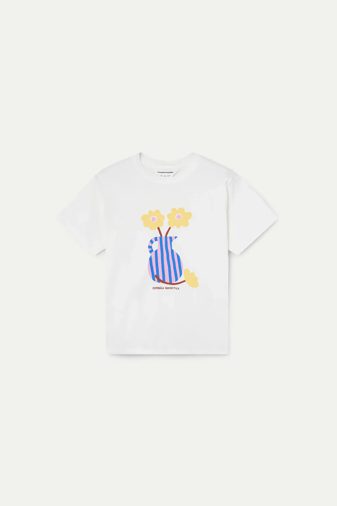 T-shirt with Vase Print "Fantastic Company"