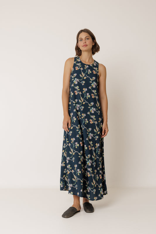 Cross back Printed Dress