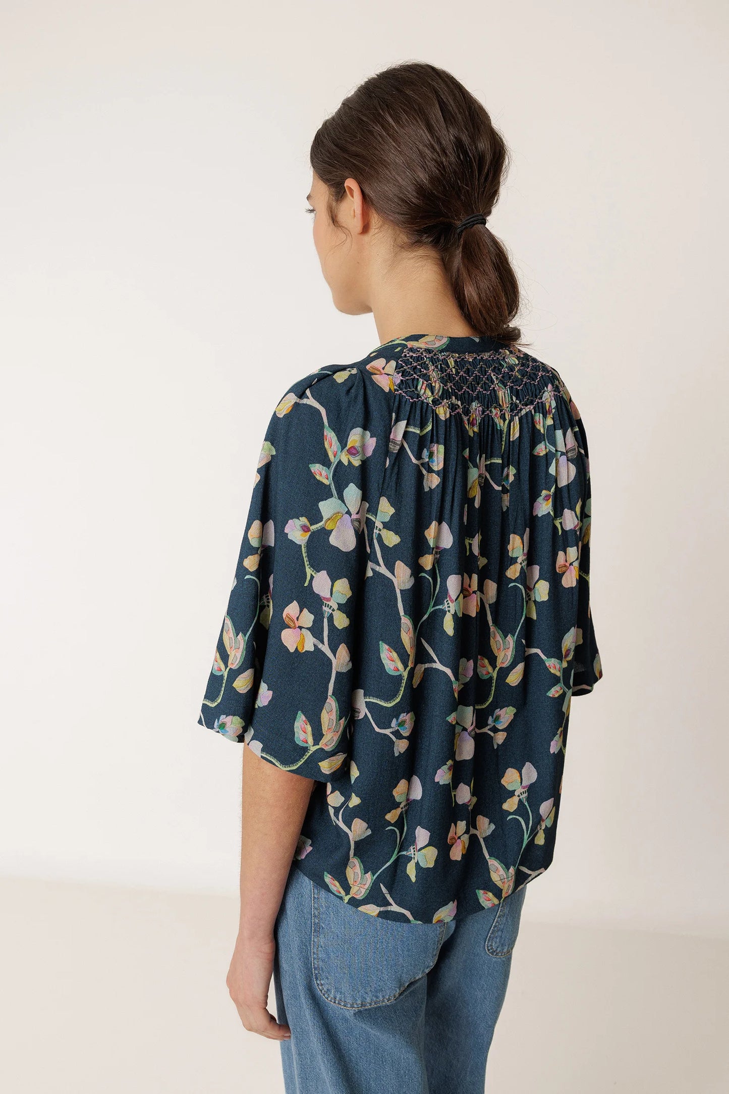 Smock-Detail Shirt