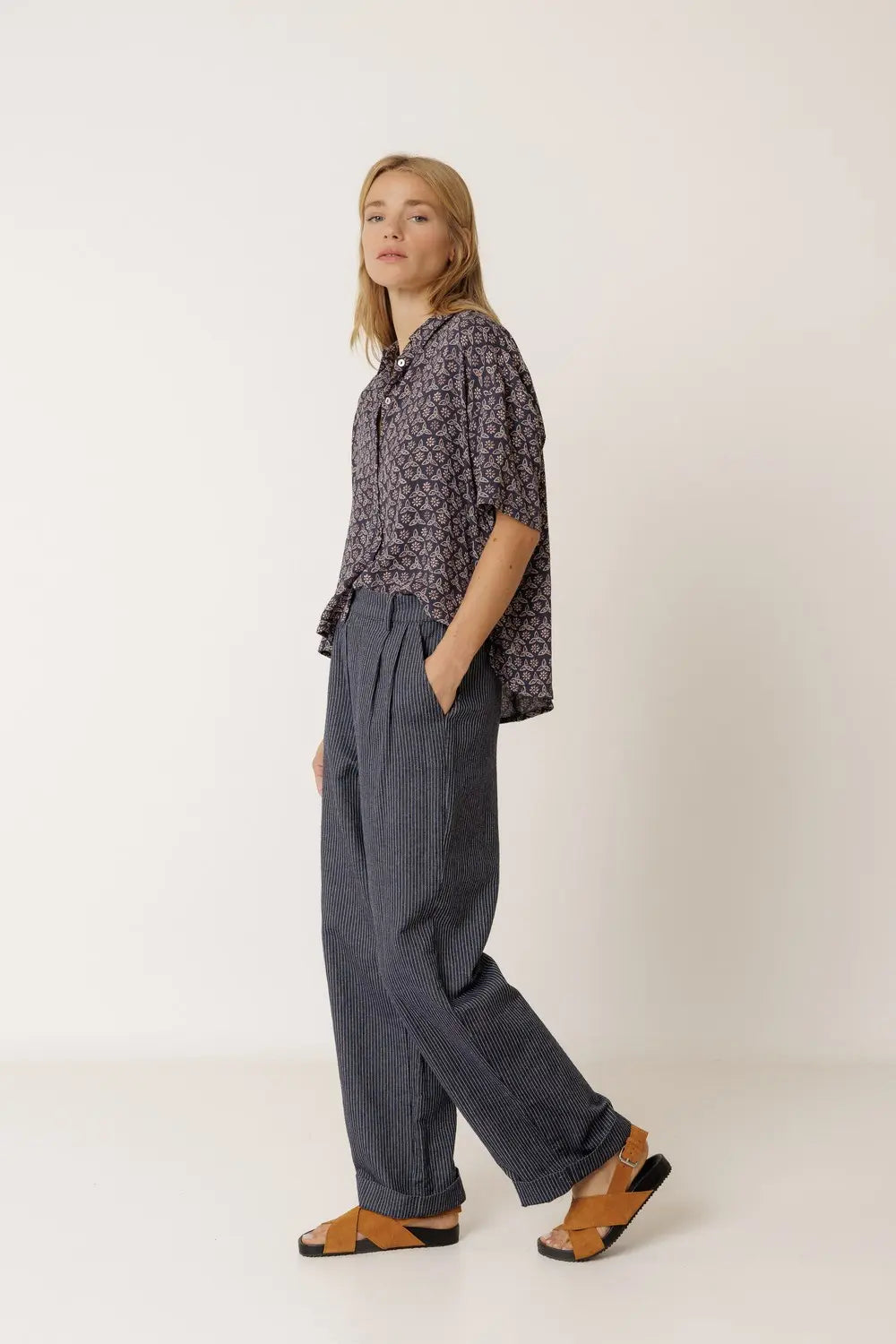 Oversize Block-Print Shirt