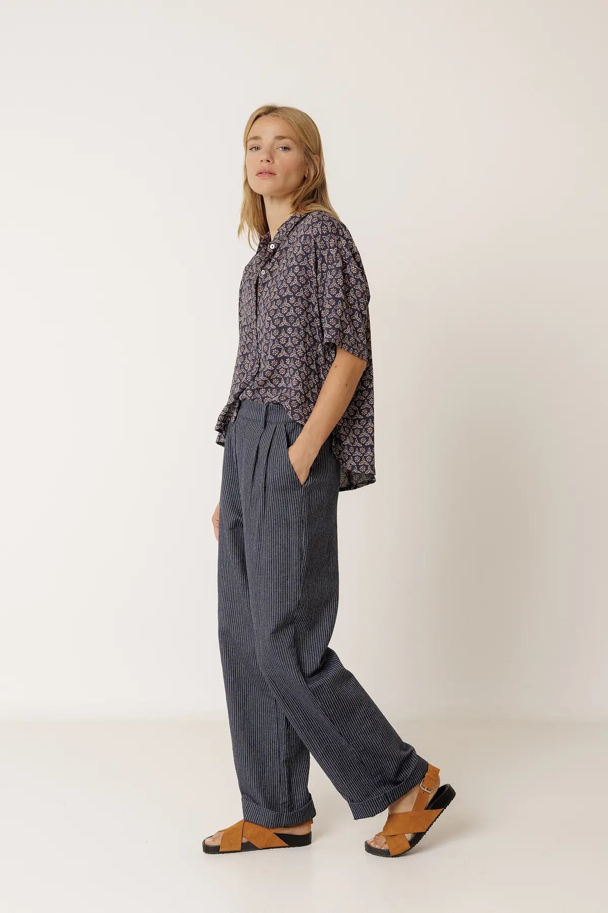 Oversize Block-Print Shirt
