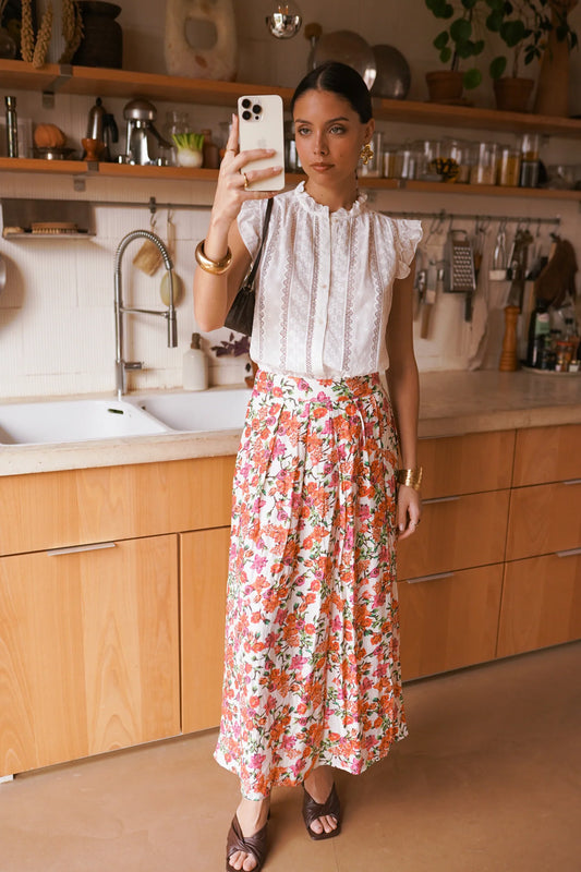 Floral Print Skirt