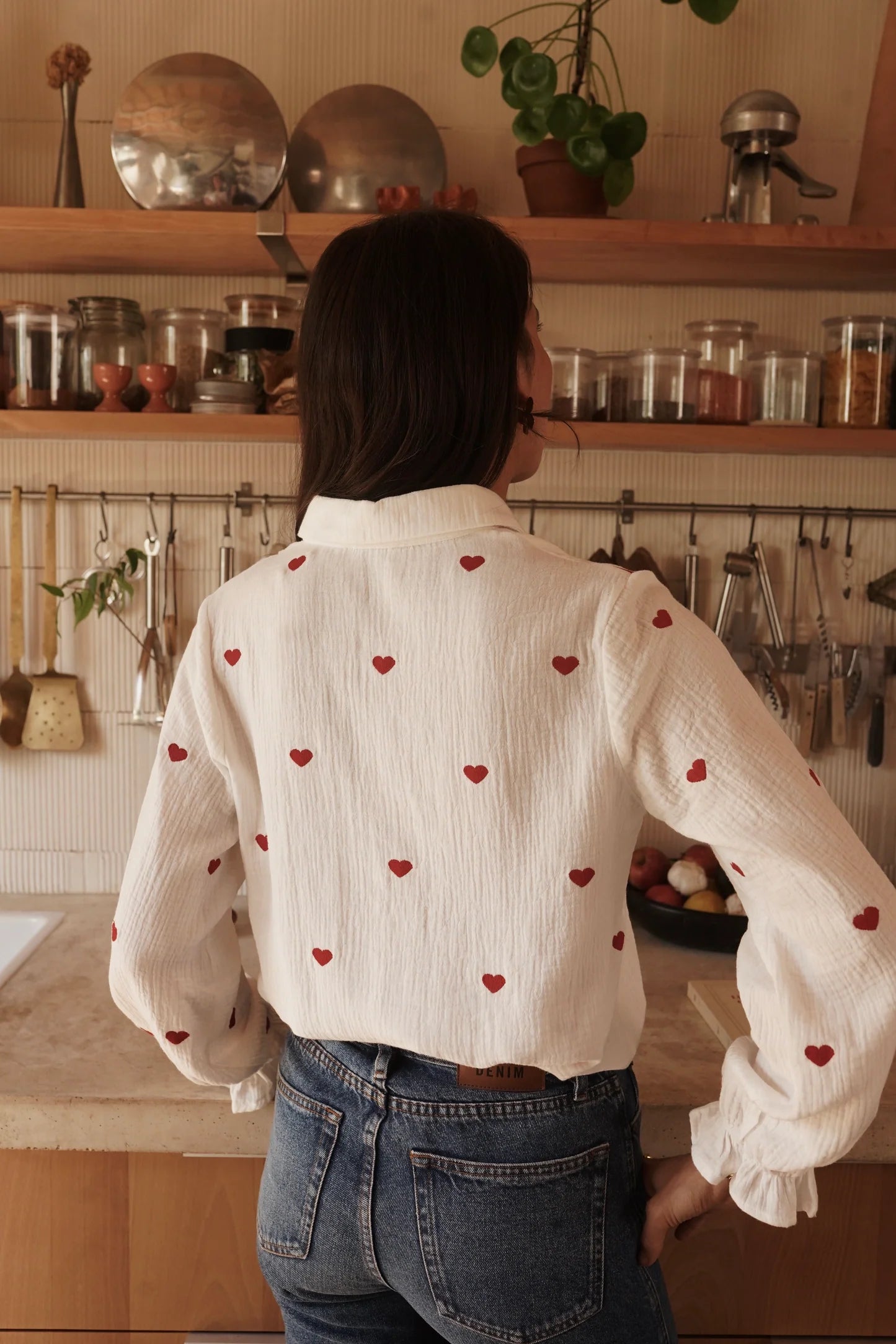 Heart Print Blouse