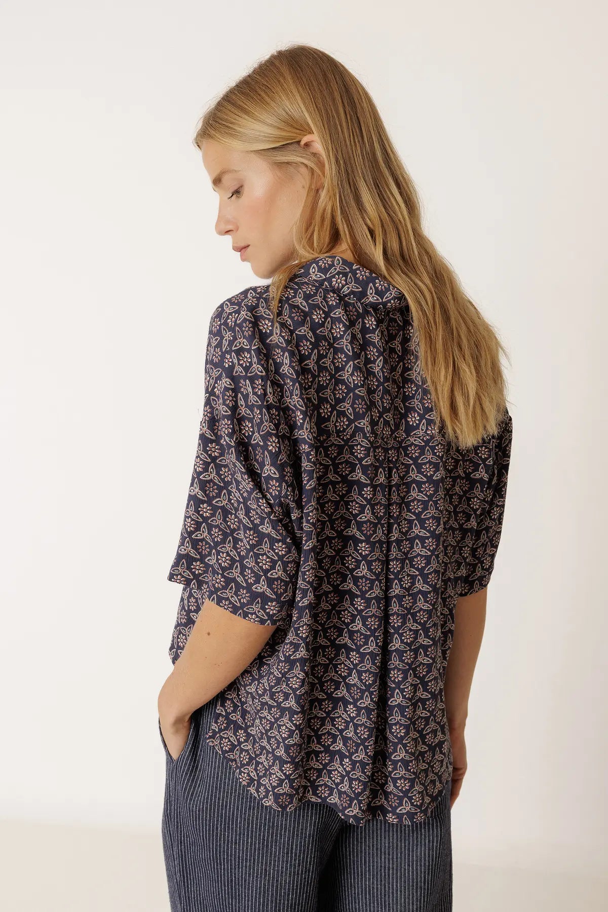 Oversize Block-Print Shirt