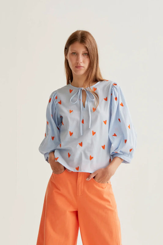 Top with Heart Embroidery