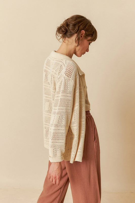 Crochet Knit Shirt