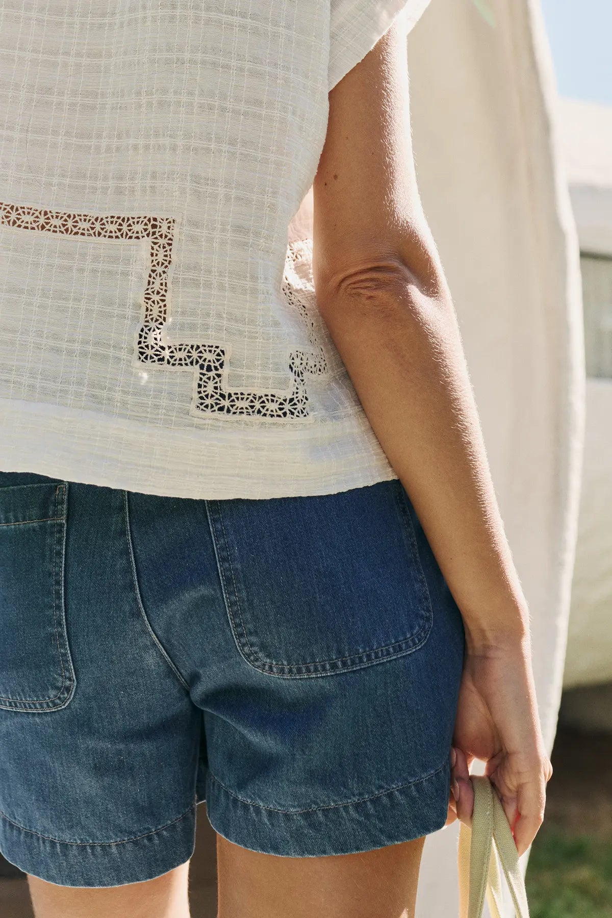 Inset-Lace Shirt