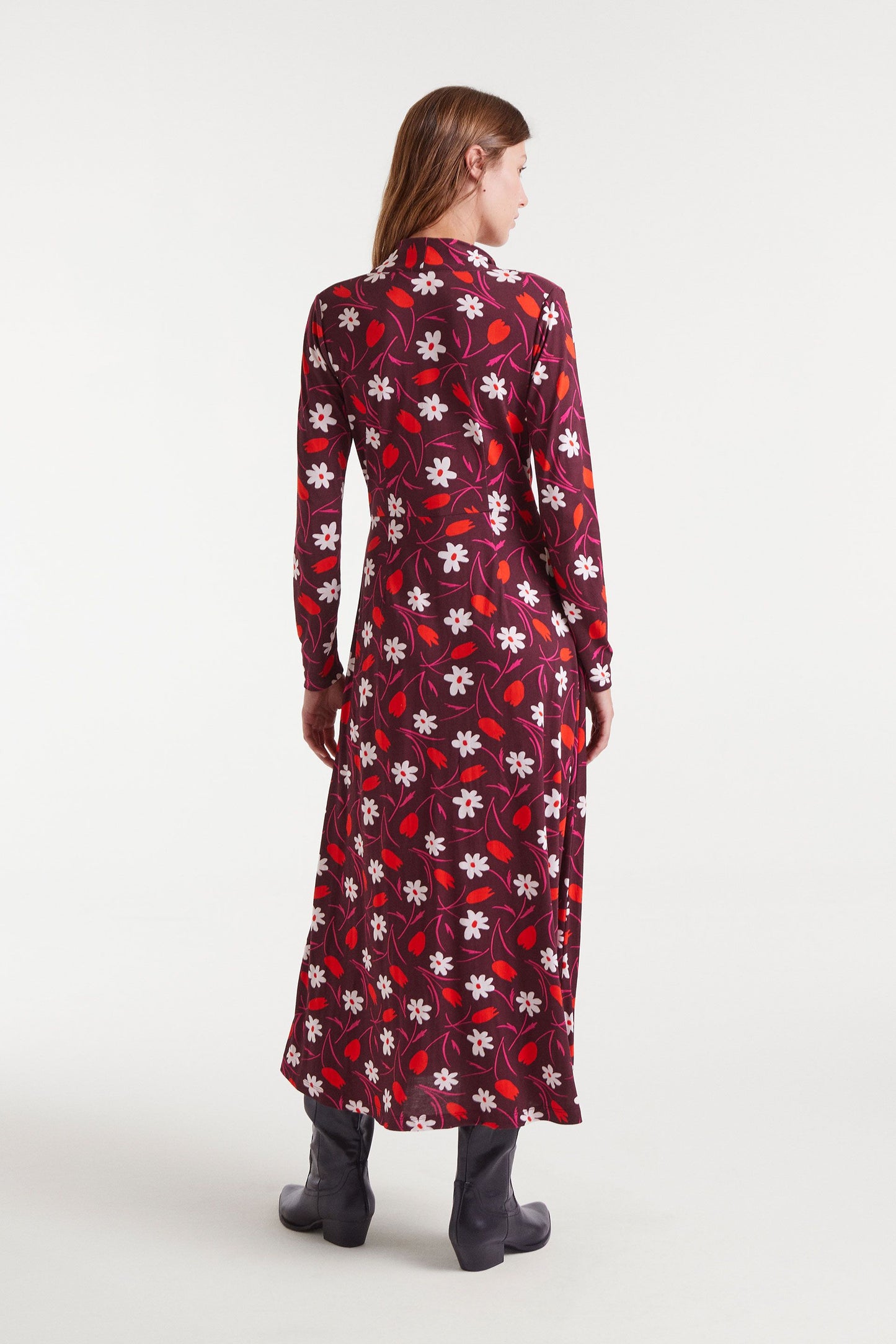 Long Dress with Tulip Print