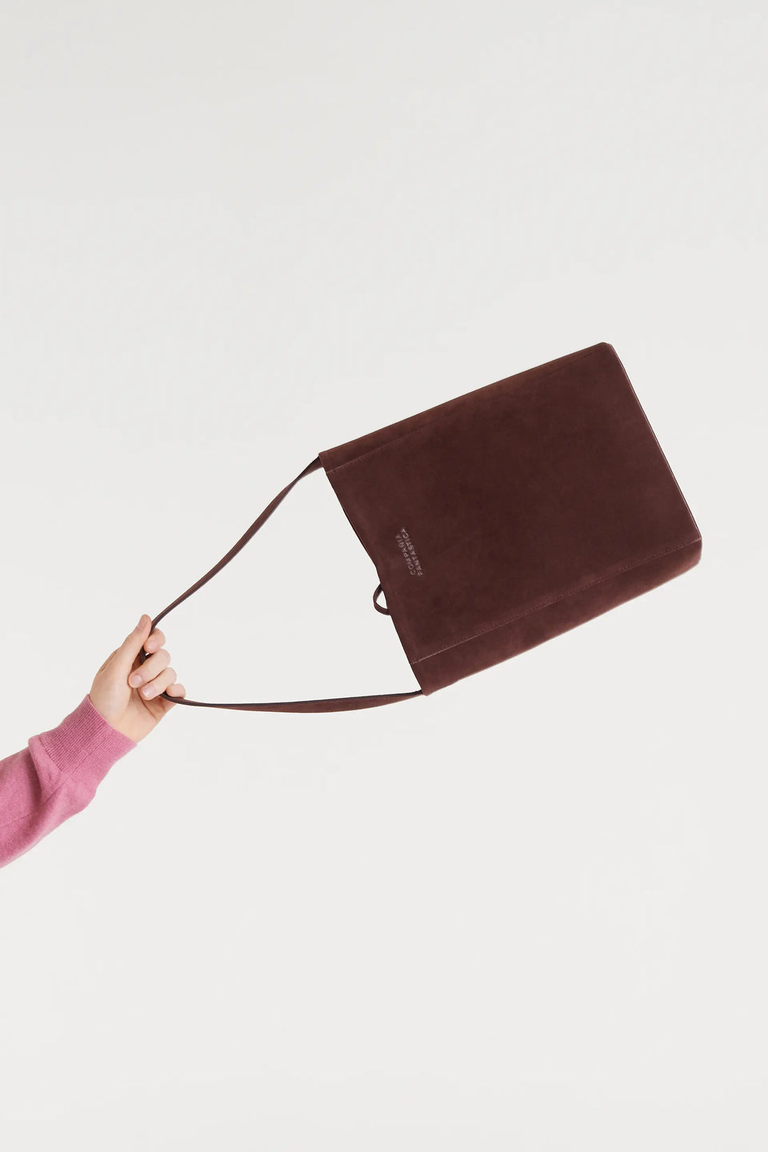 Brown Suede Shoulder Bag