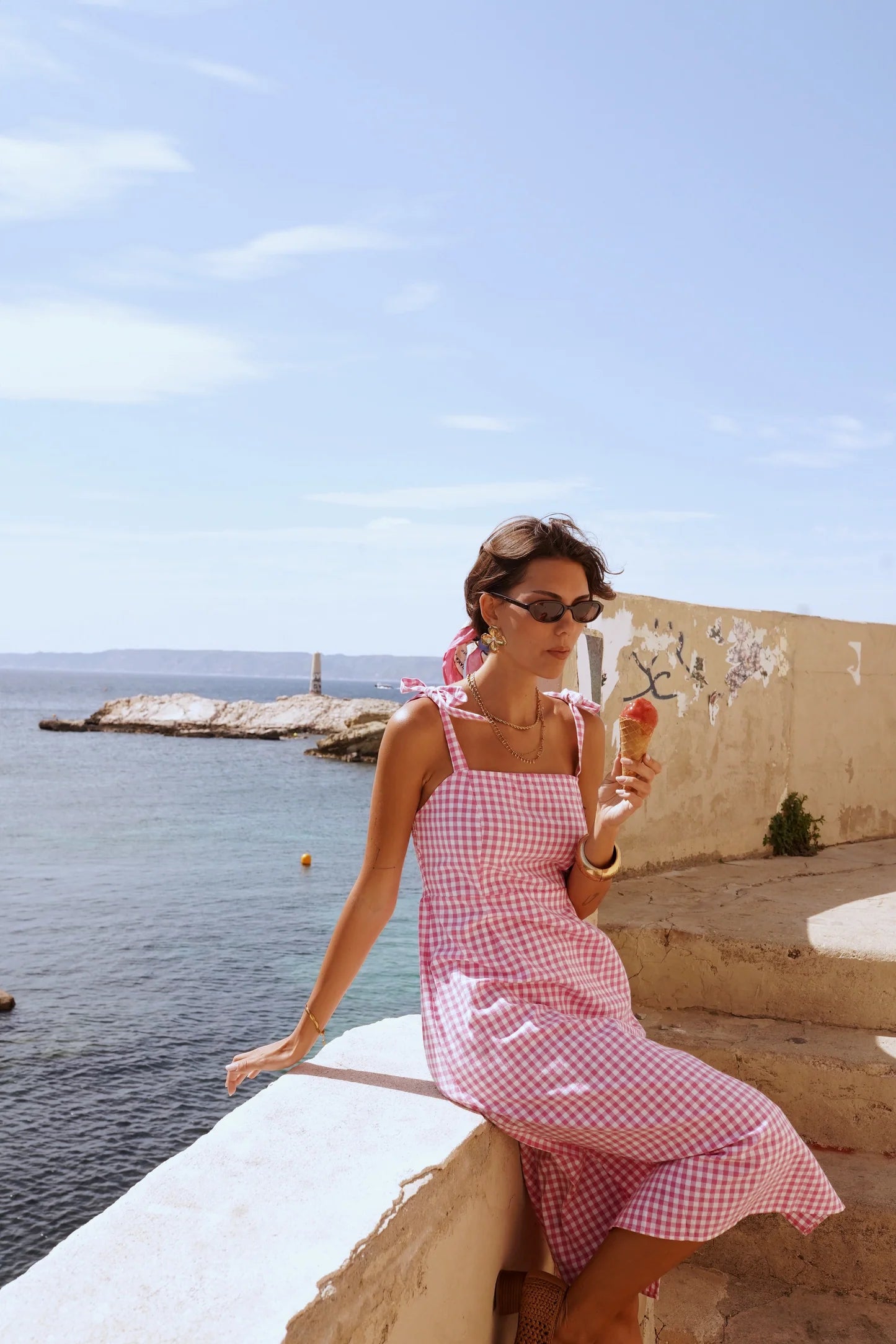 Pink Gingham Dress