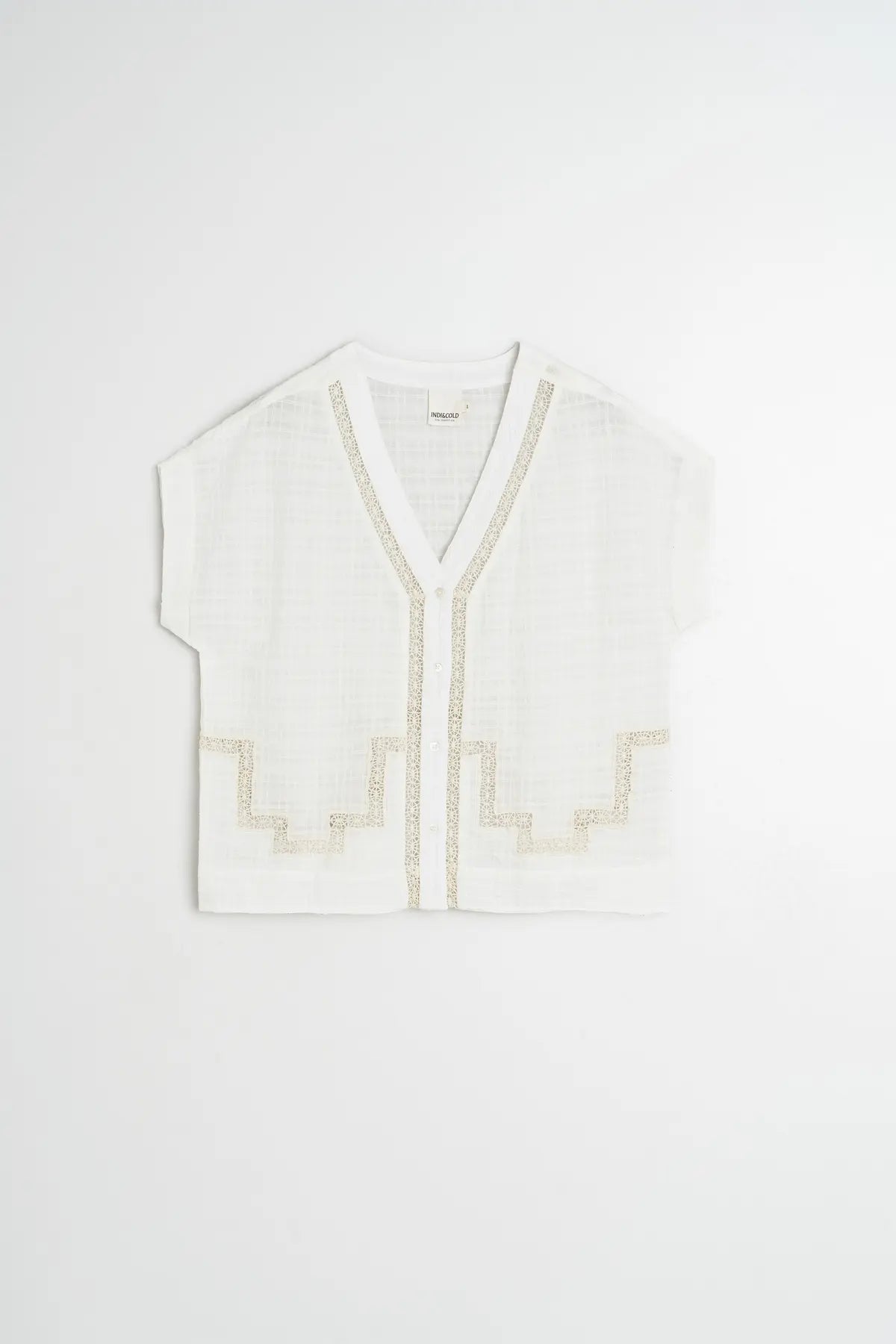 Inset-Lace Shirt