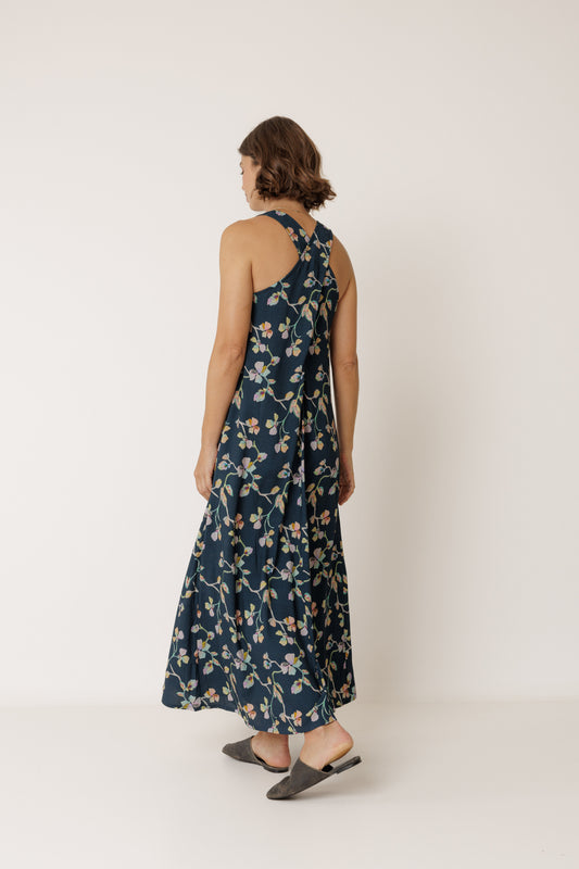 Cross back Printed Dress