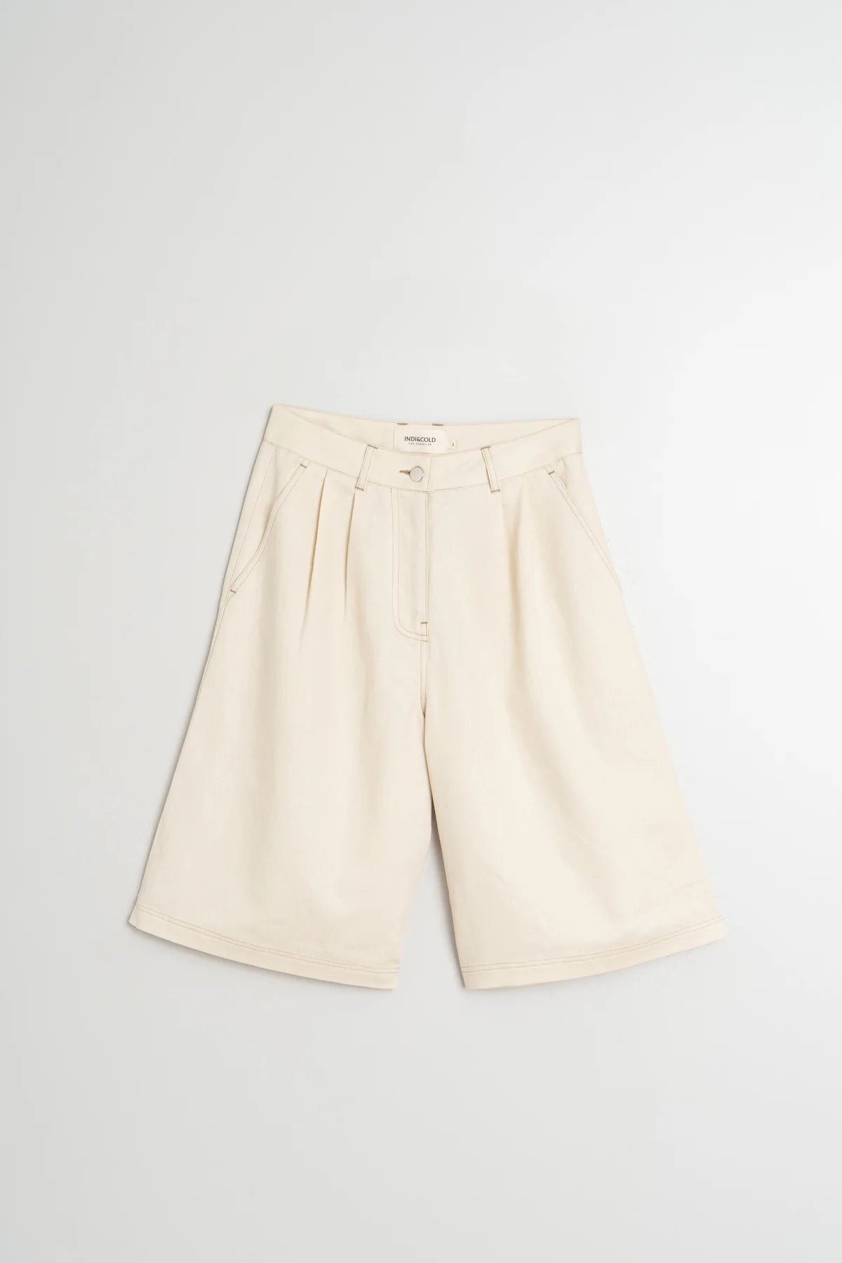 Gabardine Contrast Bermuda Shorts