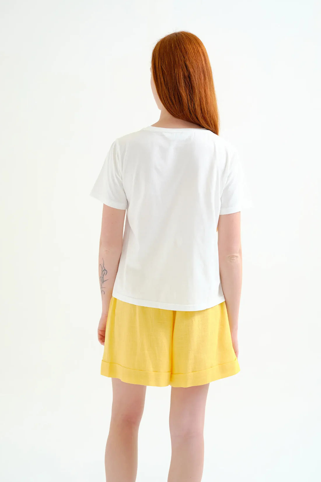 Cotton T-shirt with Embroidered Palm Tree